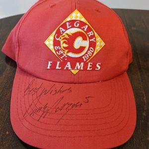 Retro Calgary Flames Signed Snapback cap